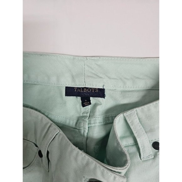 TALBOTS Denim Skirt Light Green Size 6 - Picture 4 of 5